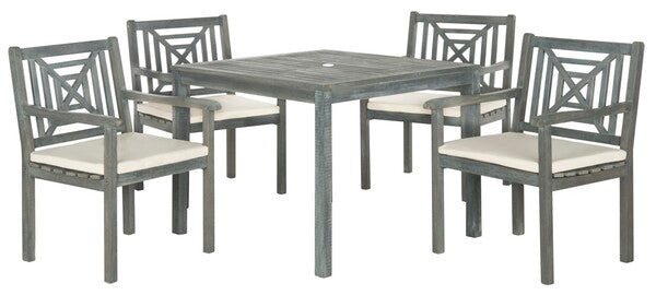 Del Mar 5-Piece Outdoor Dining Set – Acacia Wood with Weather-Resistant Cushions