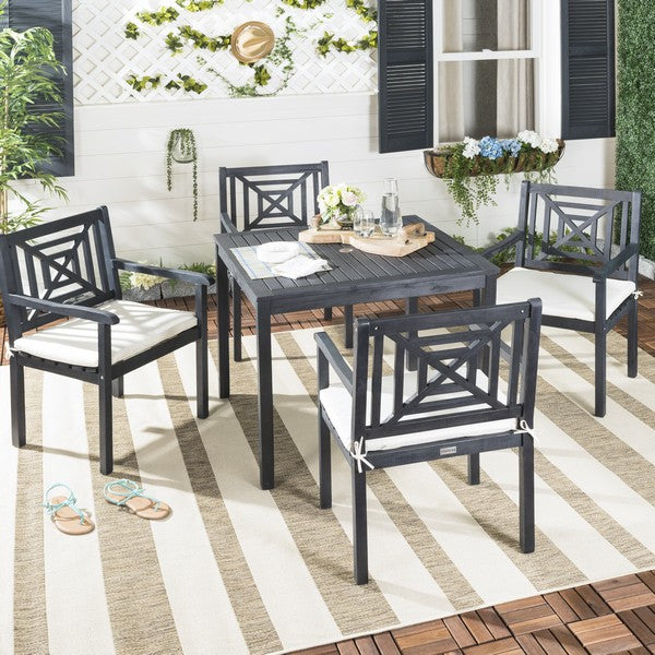 Del Mar 5-Piece Outdoor Dining Set – Acacia Wood with Weather-Resistant Cushions