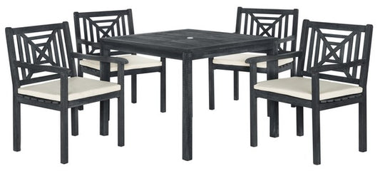Del Mar 5-Piece Outdoor Dining Set – Acacia Wood with Weather-Resistant Cushions