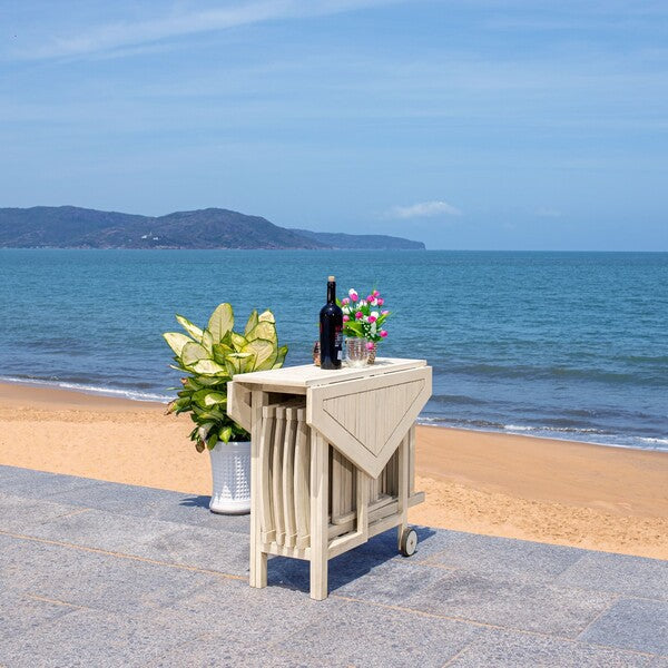 Kerman Foldable Outdoor Dining Set – Acacia Wood Hexagonal Table with 4 Folding Chairs