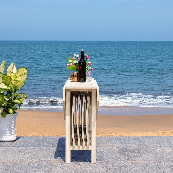 Kerman Foldable Outdoor Dining Set – Acacia Wood Hexagonal Table with 4 Folding Chairs