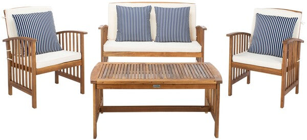 Rocklin 4 Piece Outdoor Living Set with Pillows
