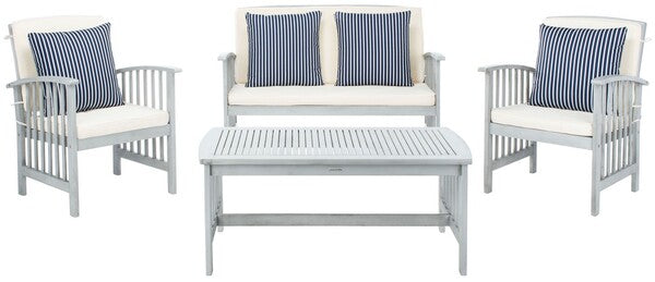Rocklin 4 Piece Outdoor Living Set with Pillows