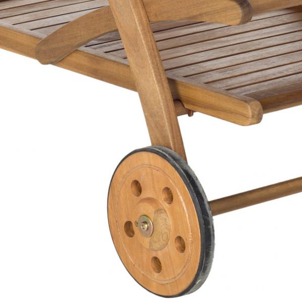 Lodi Outdoor Acacia Wood Tea Cart – Portable Serving Trolley
