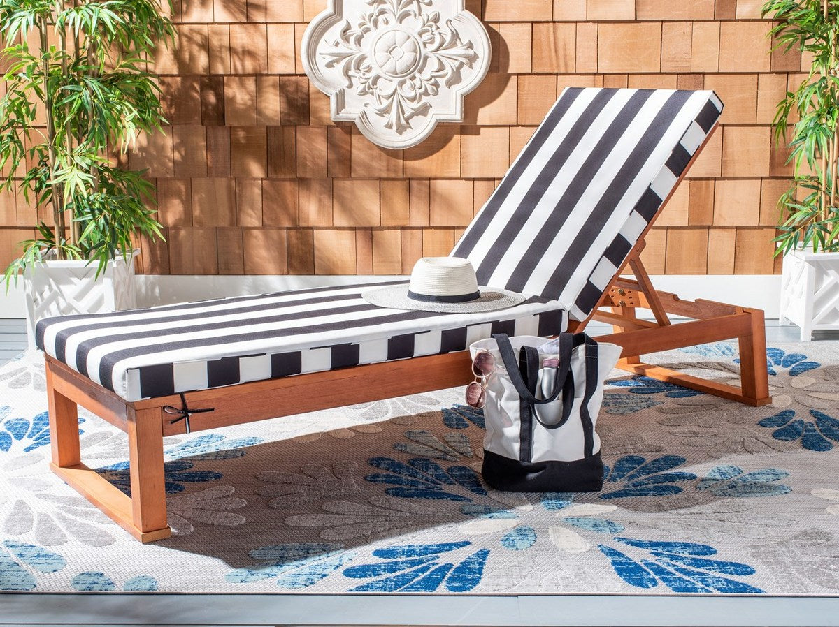 Solano Sunlounger – Eucalyptus Wood Frame with Cushion Comfort