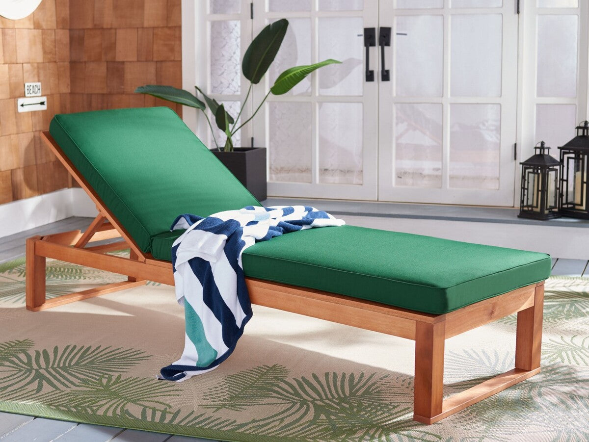 Solano Sunlounger – Eucalyptus Wood Frame with Cushion Comfort