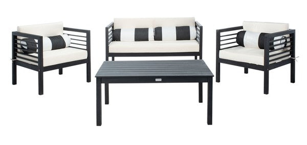 Alda 4 Piece Outdoor Furniture Set with Accent Pillows