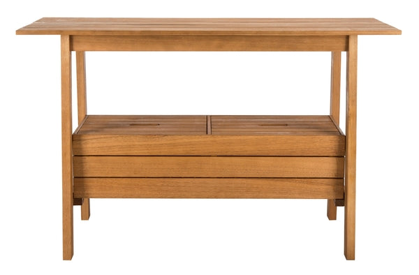 Bertie Outdoor Eucalyptus Wood Tea Trolley – Portable Entertaining Cart