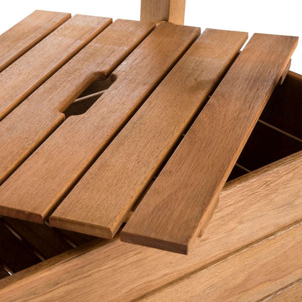 Bertie Outdoor Eucalyptus Wood Tea Trolley – Portable Entertaining Cart