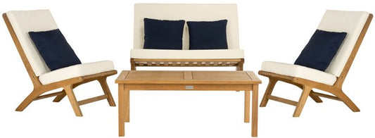 Chaston 4 Piece Outdoor Living Set with Accent Pillows