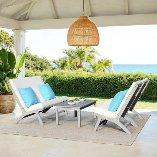 Chaston 4 Piece Outdoor Living Set with Accent Pillows