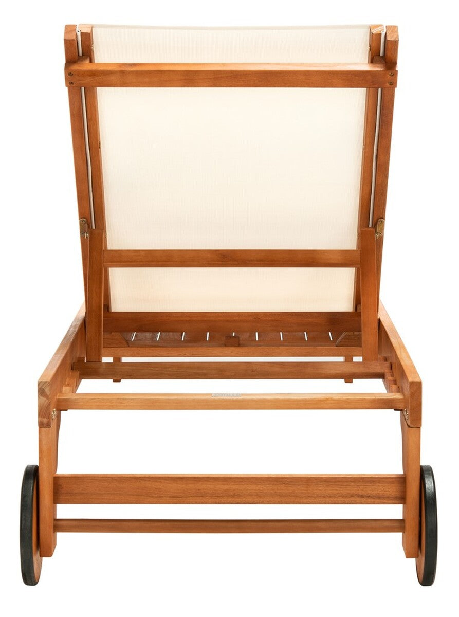 Ralden Sunlounger – Eucalyptus Wood Outdoor Lounger with All-Weather Cushion