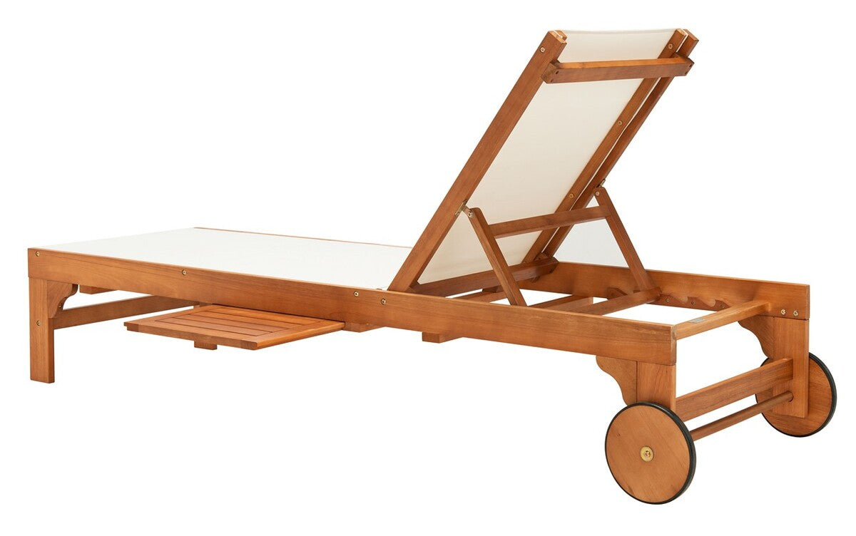 Ralden Sunlounger – Eucalyptus Wood Outdoor Lounger with All-Weather Cushion