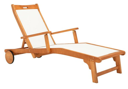 Kamson Sunlounger – Contemporary Eucalyptus Outdoor Lounger