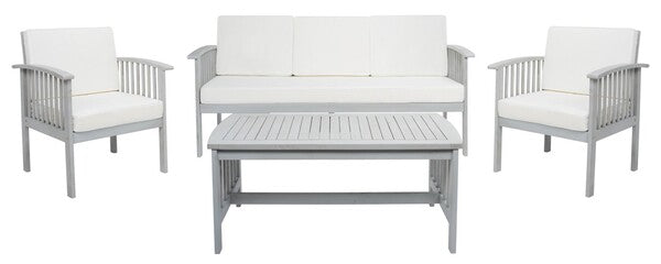 Finnick 4-Piece Acacia Wood Outdoor Living Set with Coffee Table