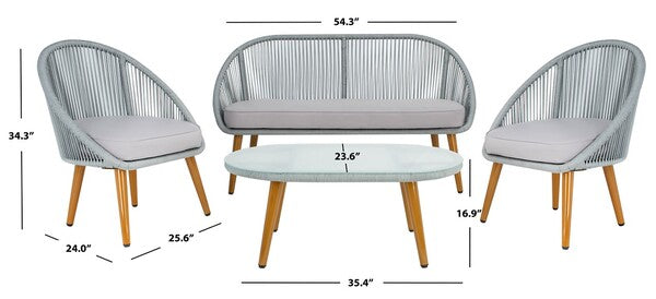 Halcott 4 Piece Outdoor Living Set