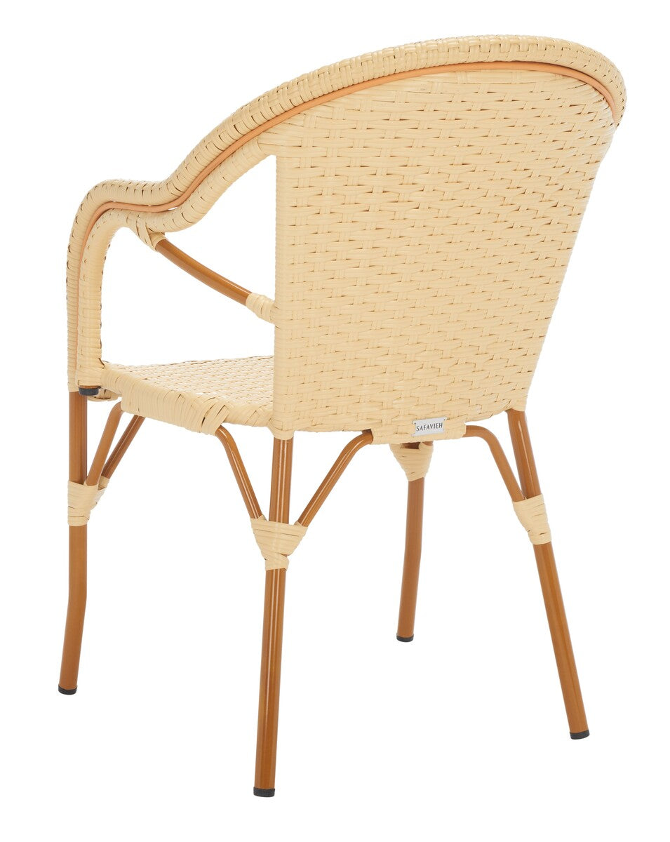 California Armchair – Faux Wicker & Aluminum Outdoor Bistro Chair