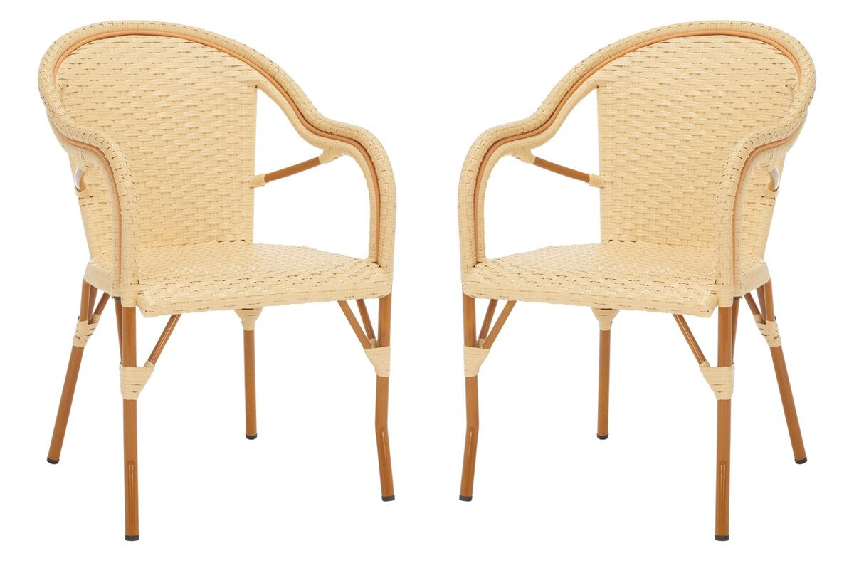 California Armchair – Faux Wicker & Aluminum Outdoor Bistro Chair