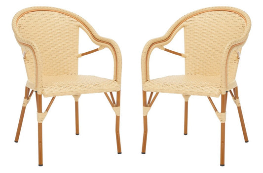California Armchair – Faux Wicker & Aluminum Outdoor Bistro Chair