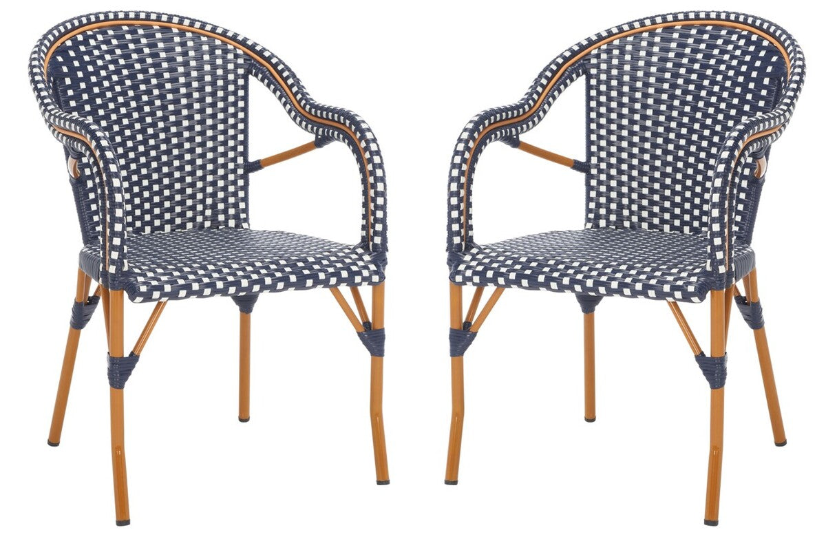 California Armchair – Faux Wicker & Aluminum Outdoor Bistro Chair