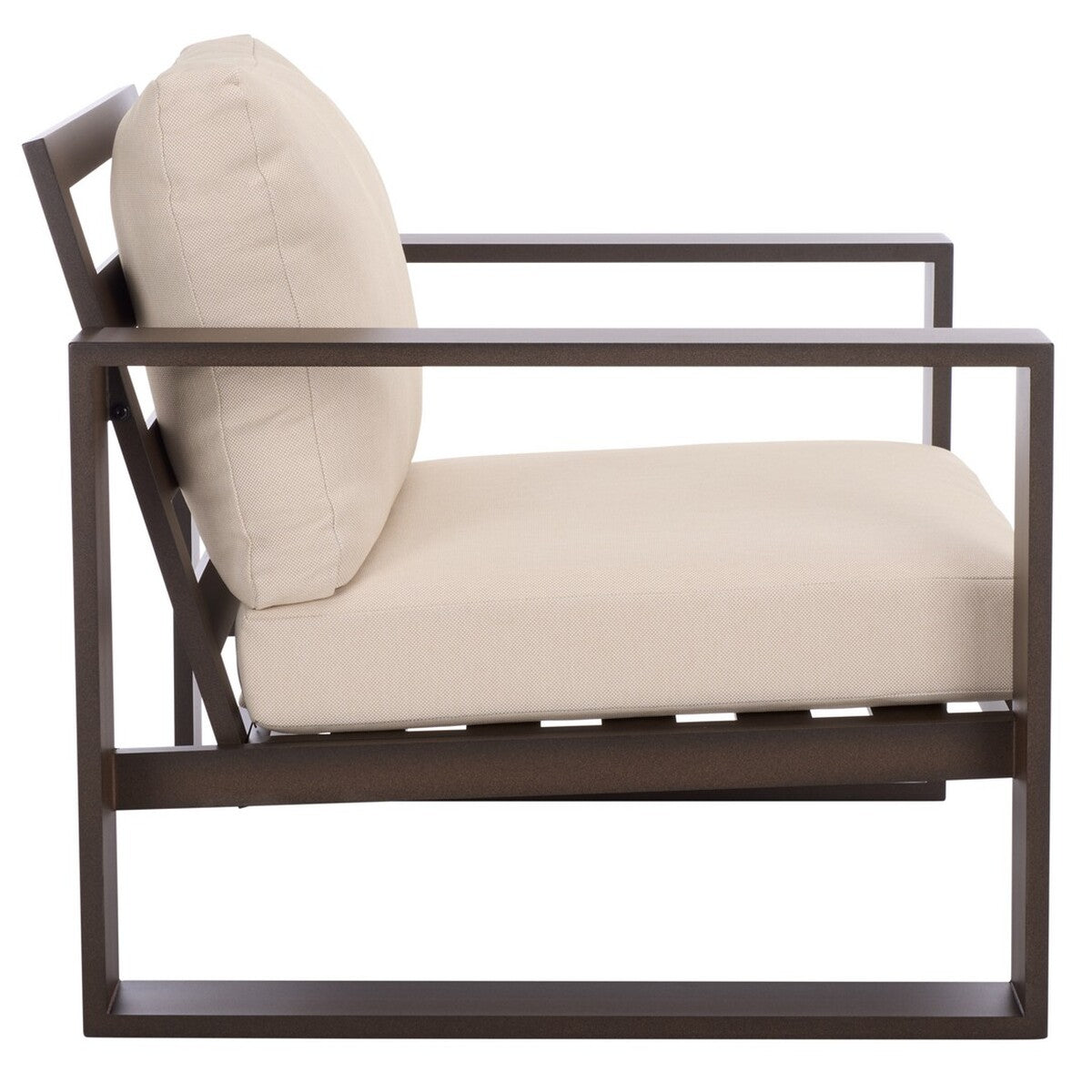 Fash Aluminum Outdoor Armchair Set of 2 – Modern Black & Taupe Patio Chairs