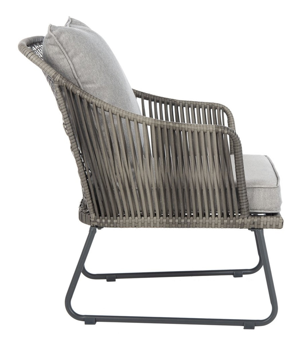 Jensen 3 Piece Lounge Set – Cushioned Rattan Outdoor Chairs with Cocktail Table