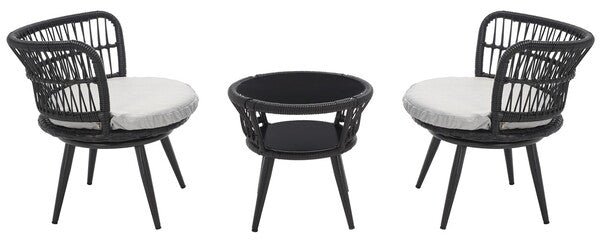 Kyomi 3 Piece Lounge Set – Light, Airy Comfort for Any Outdoor Space