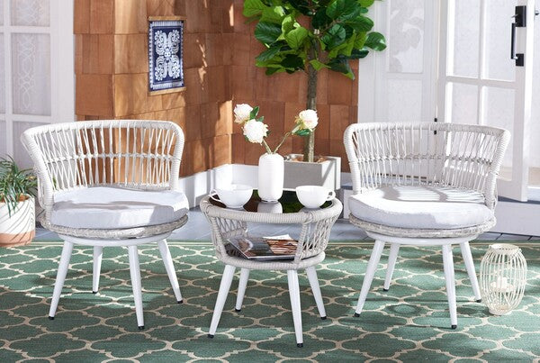 Kyomi 3 Piece Lounge Set – Light, Airy Comfort for Any Outdoor Space