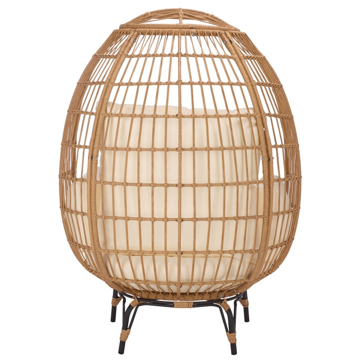 Emmett Egg Chair – Sculptural PE Rattan Outdoor Lounge Chair