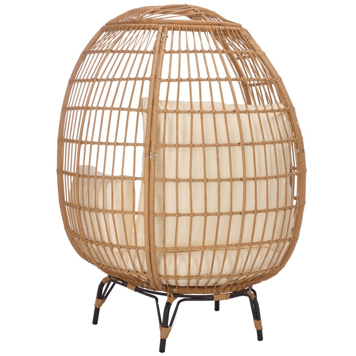 Emmett Egg Chair – Sculptural PE Rattan Outdoor Lounge Chair