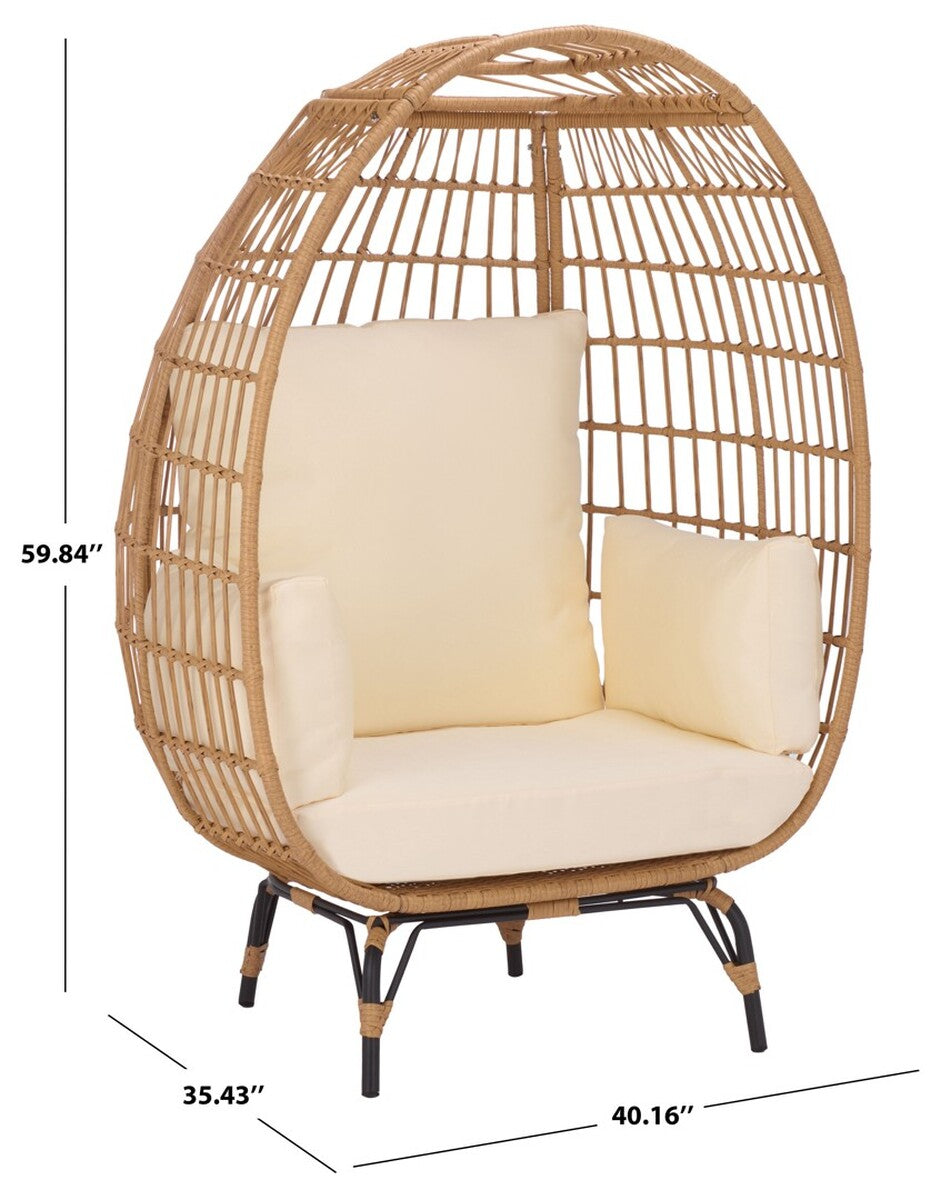 Emmett Egg Chair – Sculptural PE Rattan Outdoor Lounge Chair