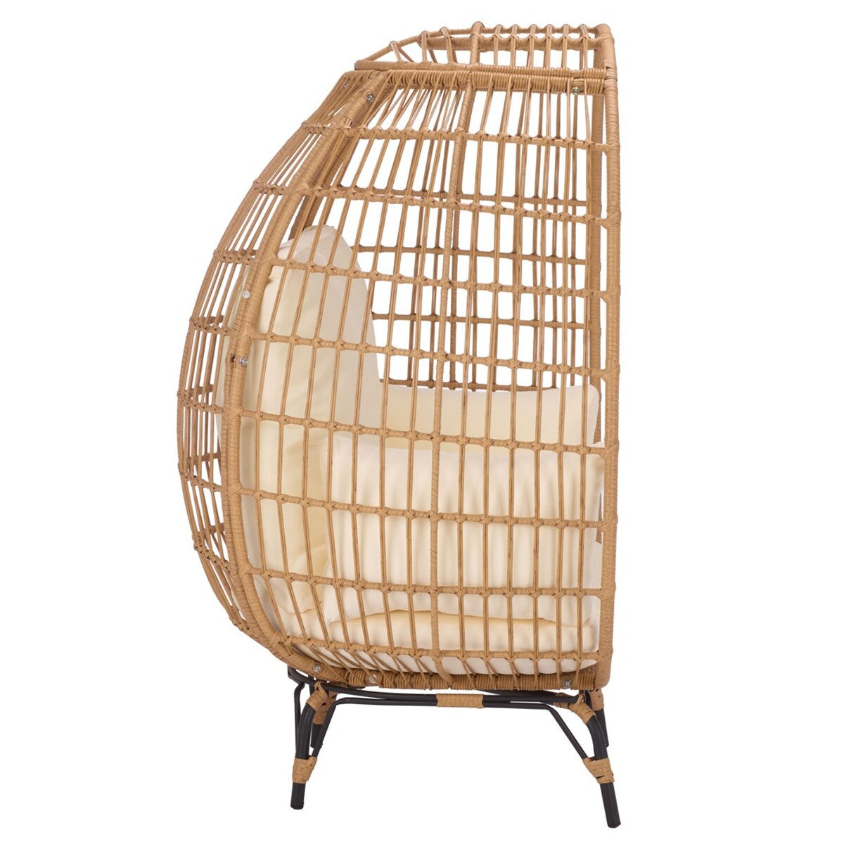 Emmett Egg Chair – Sculptural PE Rattan Outdoor Lounge Chair
