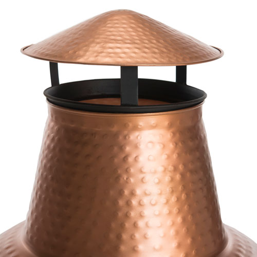 Lima Chiminea – Hammered Iron Outdoor Wood-Burning Chiminea