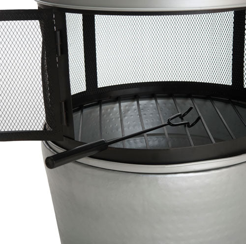 Cartagena Chiminea – Hammered Iron Outdoor Wood-Burning Chiminea