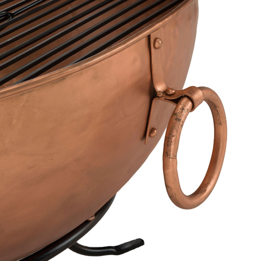 Bangkok Fire Pit – Copper and Black Iron Wood-Burning Fire Pit