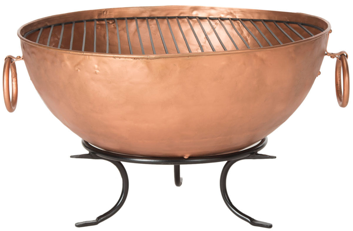 Bangkok Fire Pit – Copper and Black Iron Wood-Burning Fire Pit