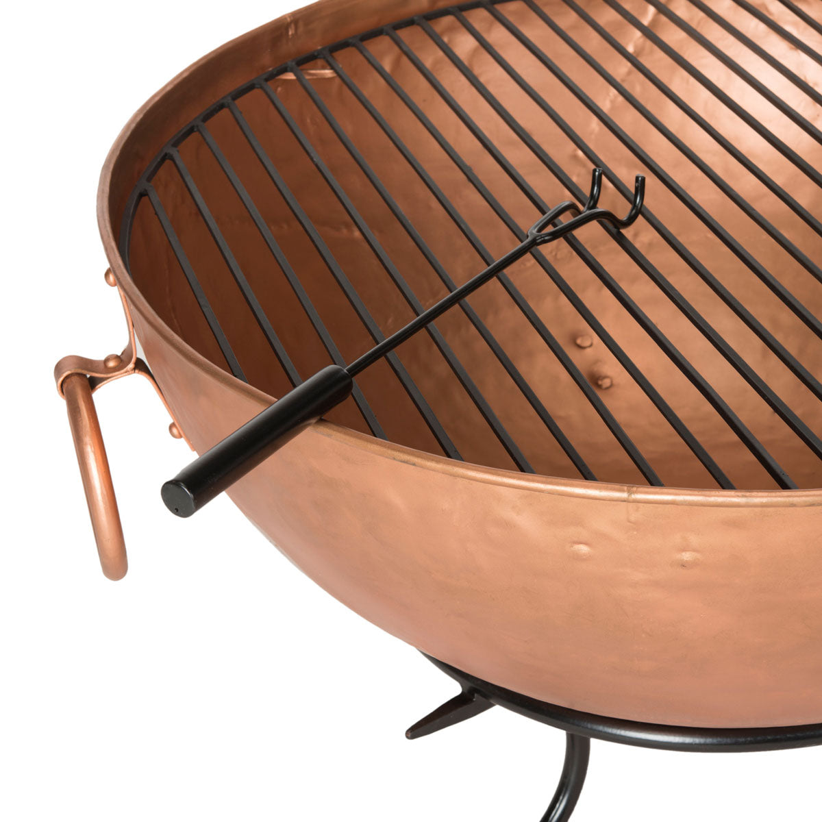 Bangkok Fire Pit – Copper and Black Iron Wood-Burning Fire Pit