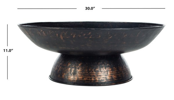 Grenada Fire Pit – Low-Profile Black Iron Wood-Burning Fire Pit