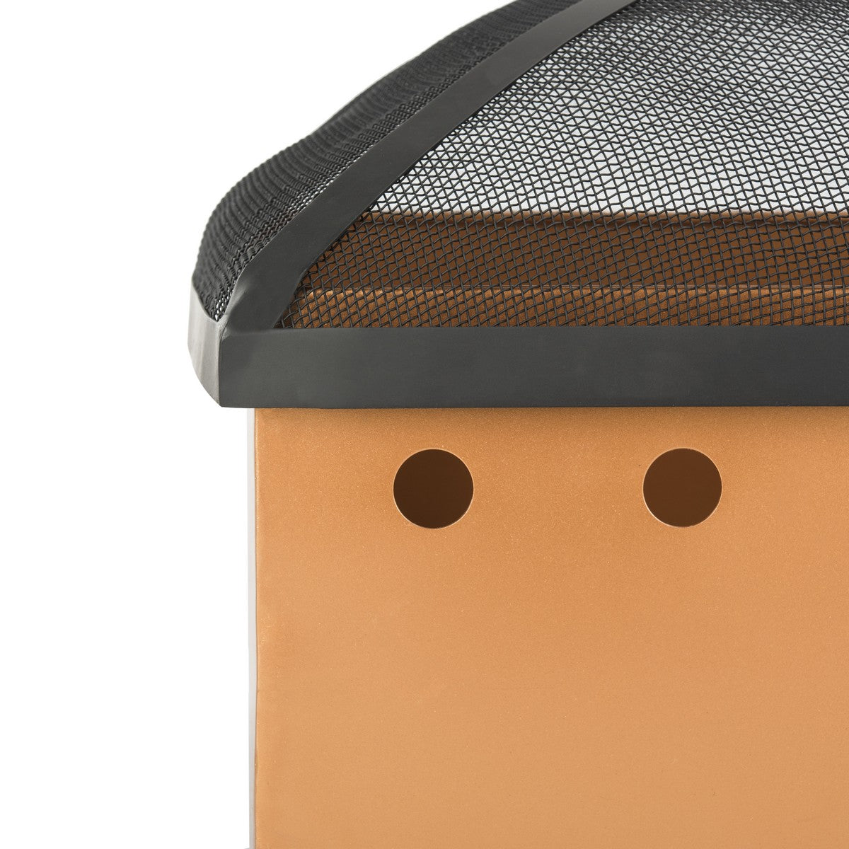 Wyatt Square Fire Pit – Copper and Black Iron Outdoor Fire Pit